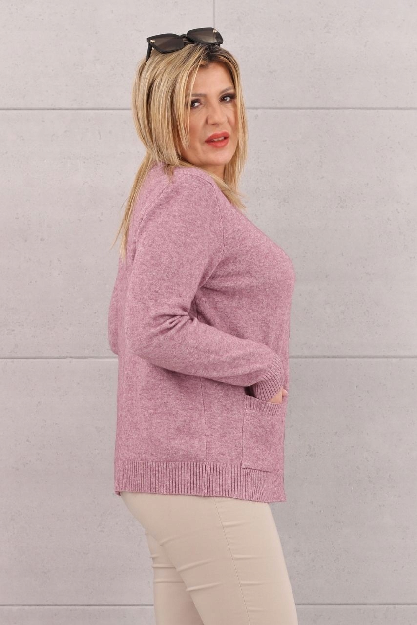 SWETER ROZPINANY DAMSKI BAWEŁNIANY KARDIGAN NA GUZIKI CIEPŁY OVERSIZE Marka FEMIMODA