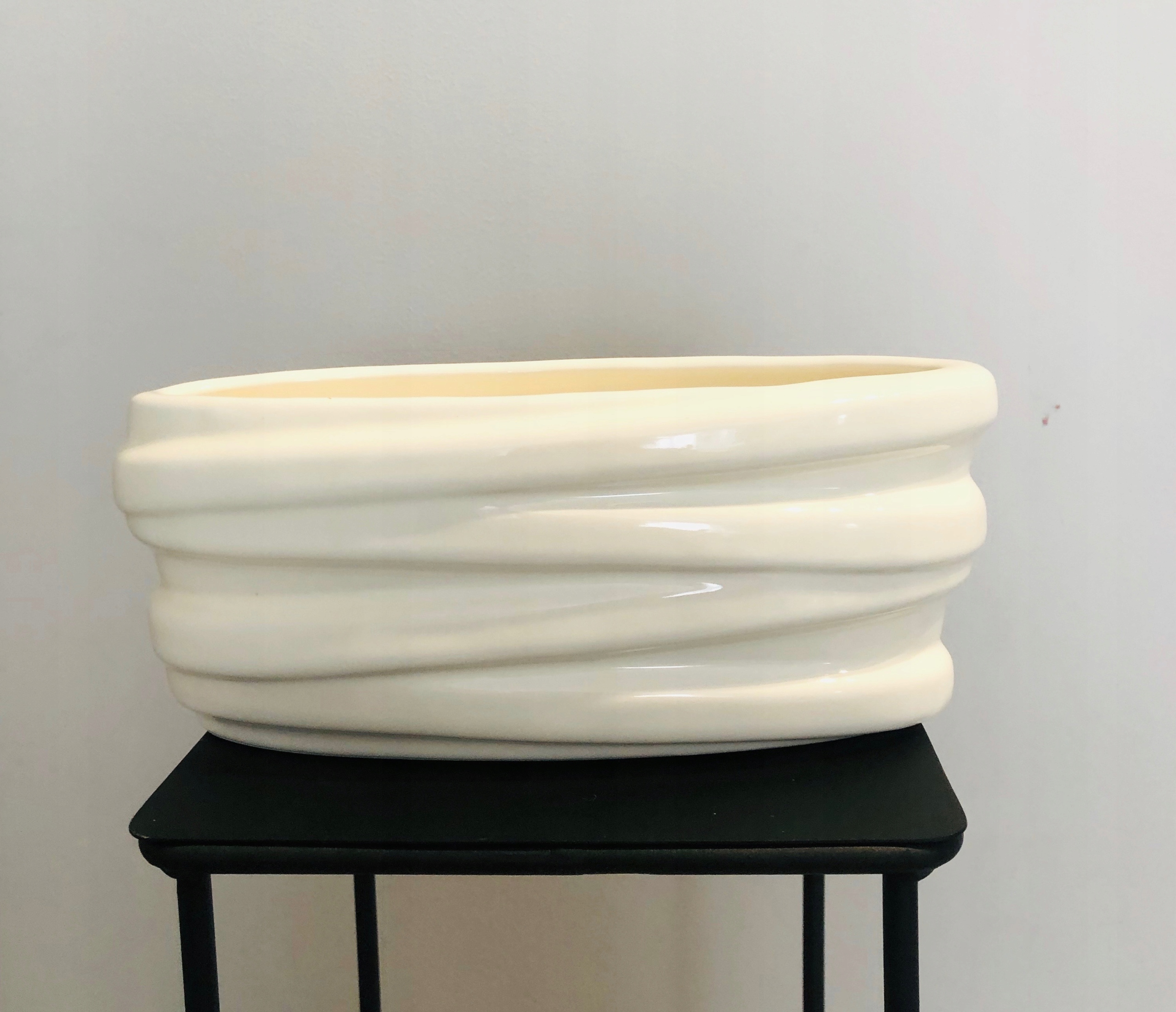 Osłonka ceramiczna biała Paski Małe Marka bez marki