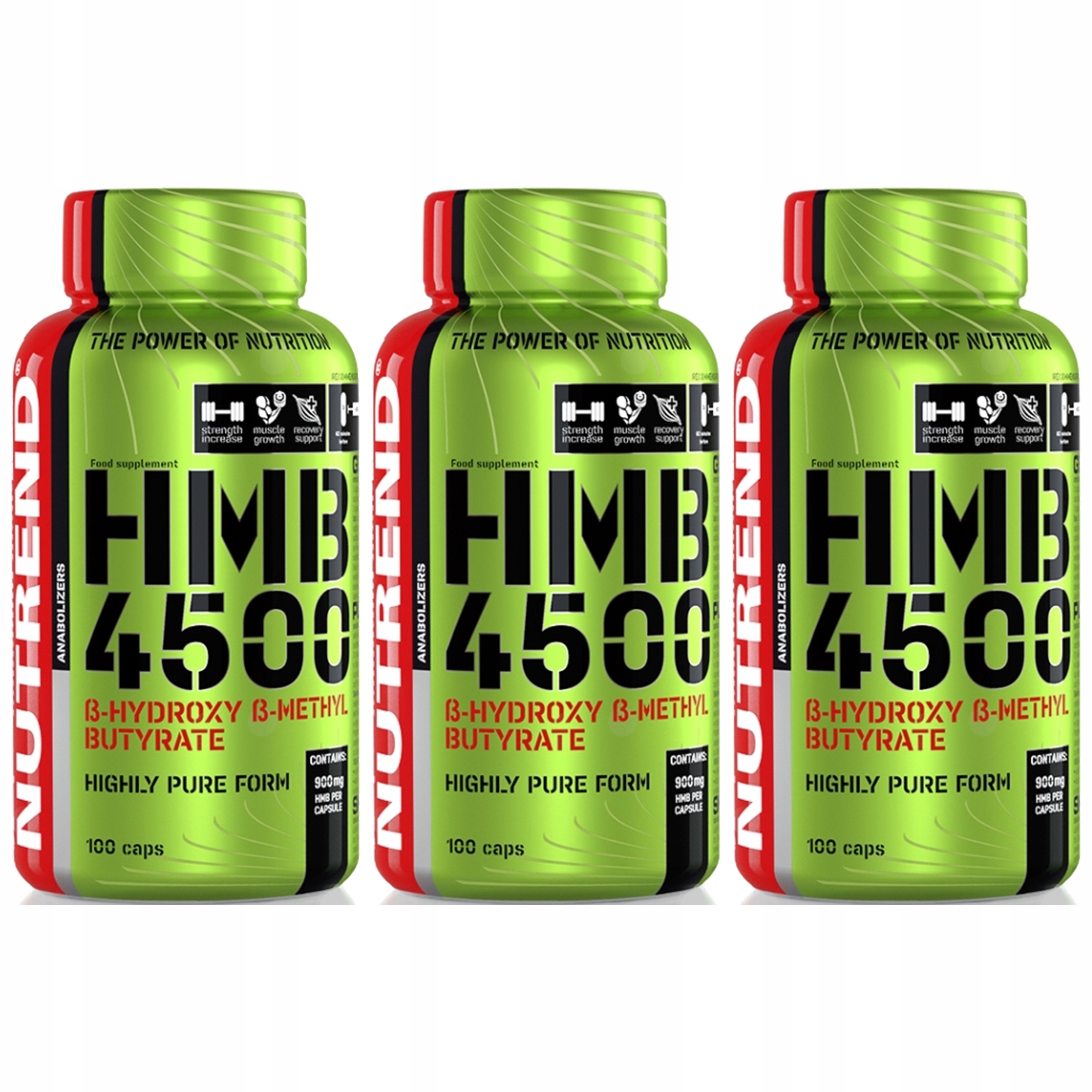 3x Hmb 4500 mg nárůst svalové hmoty síla redukce tuku Nutrend