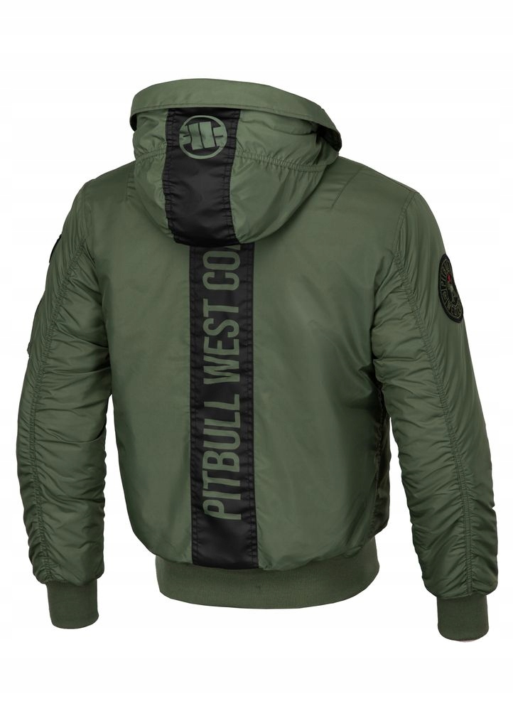 Pánská Zimní bunda s kapucí Pitbull Bomber Beejay II s potiskem