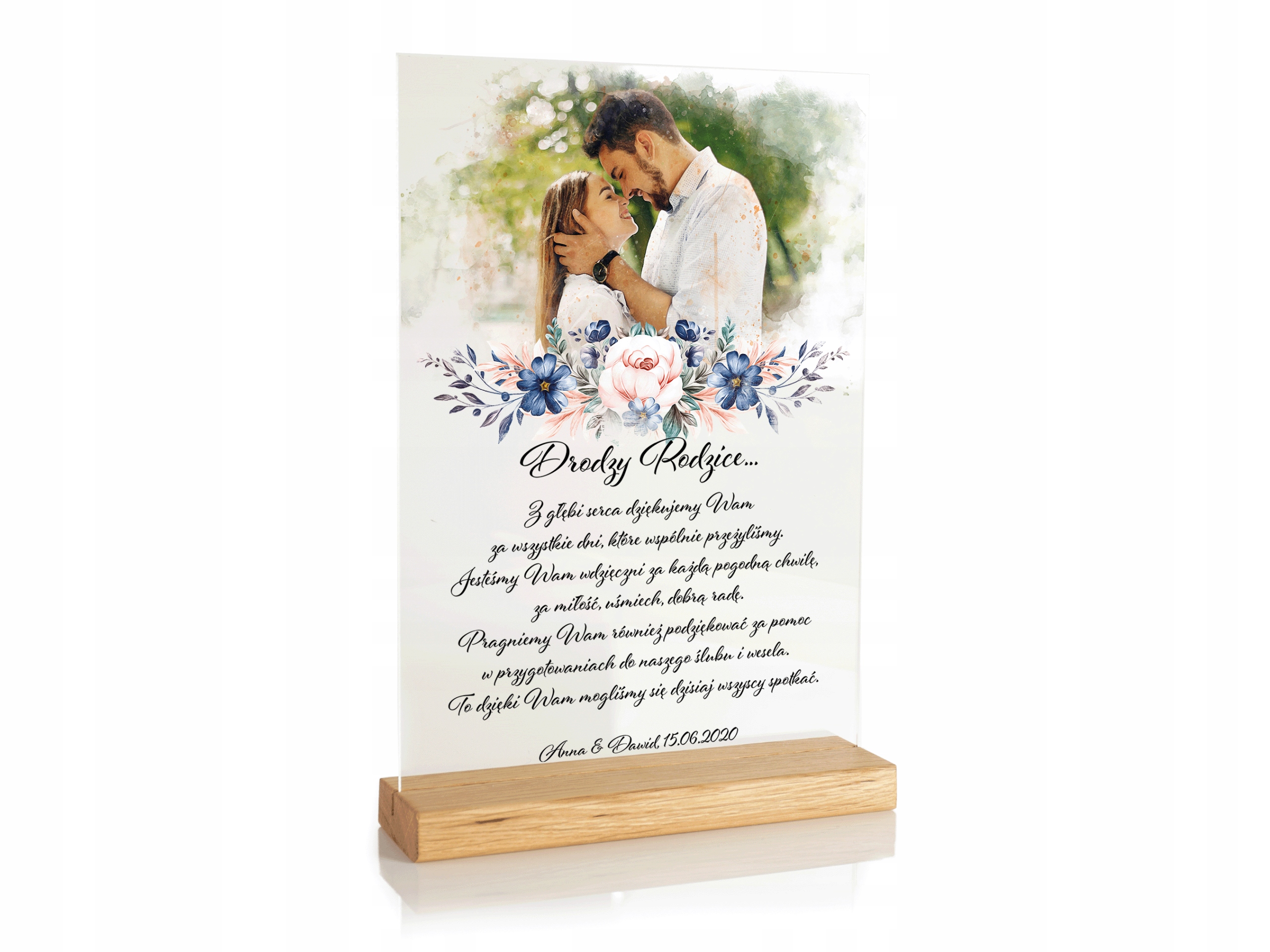 

Personalizowane zdjęcie życzenia podstawce 15x21