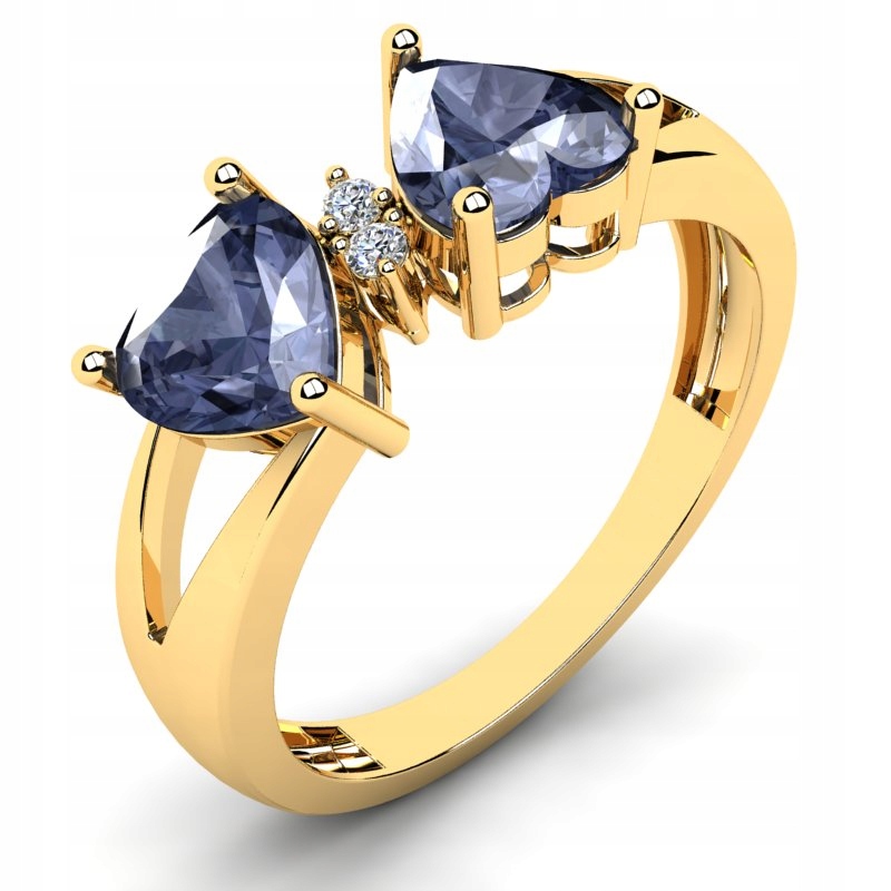 

Pierścionek Złoty Tanzanity Z Brylantami 1,43CT