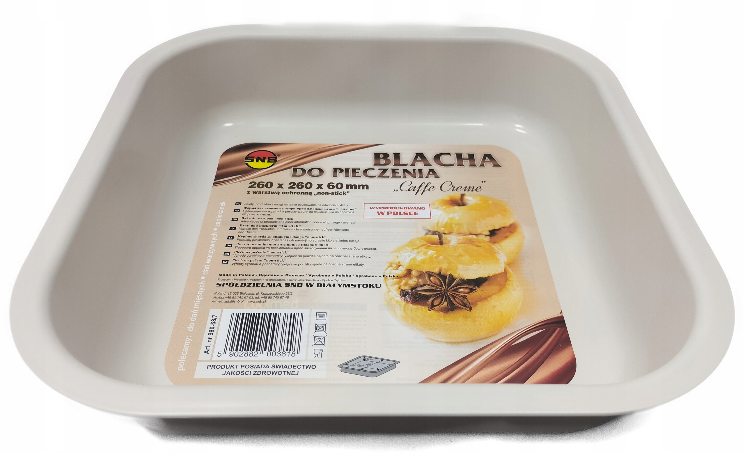 

Blacha Do Pieczenia Tłoczona 26x26cm Ns Creme Snb