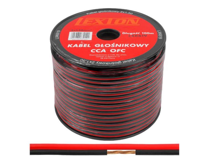 

Przewód głośnikowy 2x1,5 mm Cca (2m)