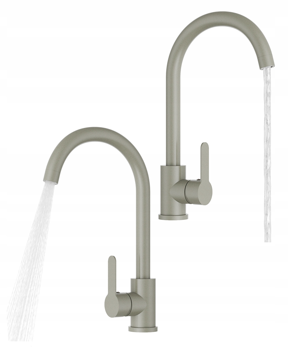 Kuchynská Batéria Béžová S Zaobleným Výtokom Do Umývadla Prestige Plus Kohútik