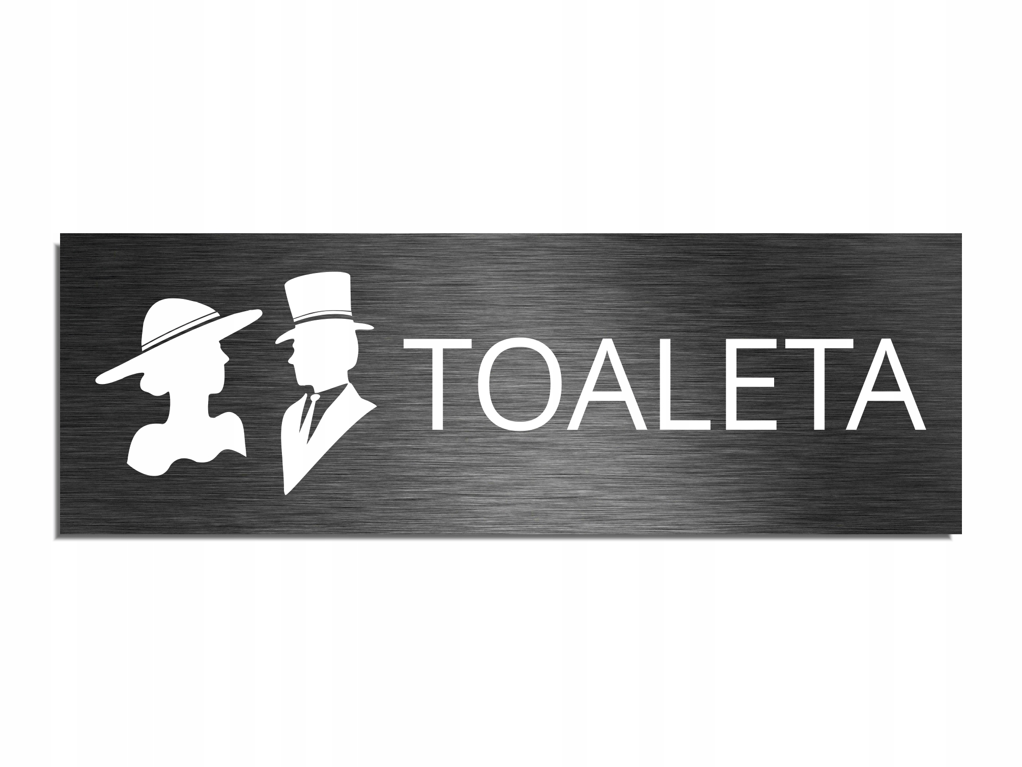 Tabliczka TOALETA koedukacyjna damsko-męska 8x24cm