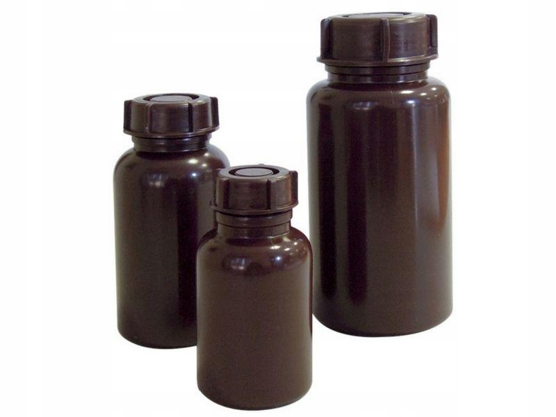 Butelka Ldpe 250 ml z nakrętką Gl 40 brązowa