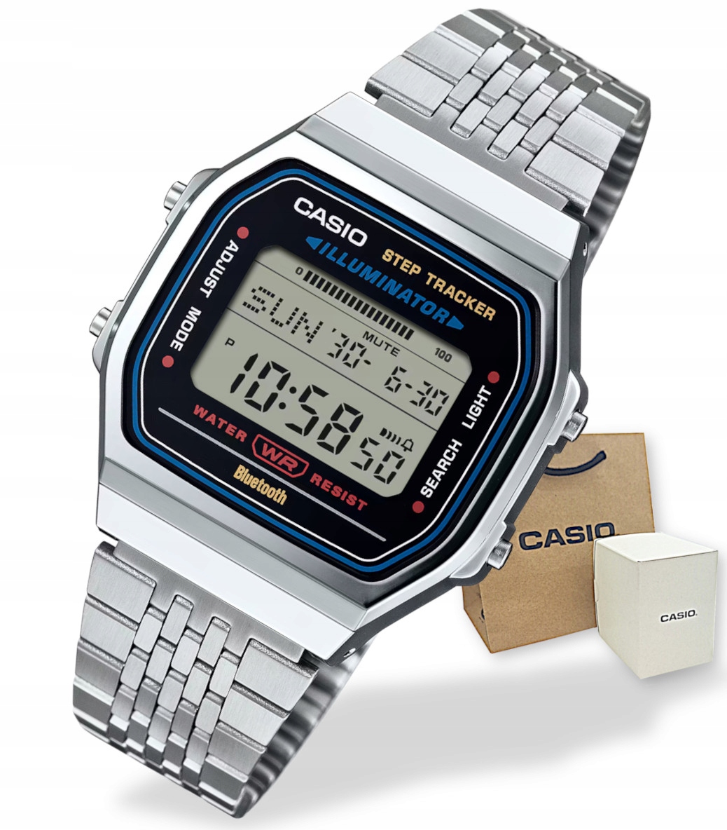 Ikonické černé retro hodinky Casio Vintage ABL-100WE smart Krabička Gravírování