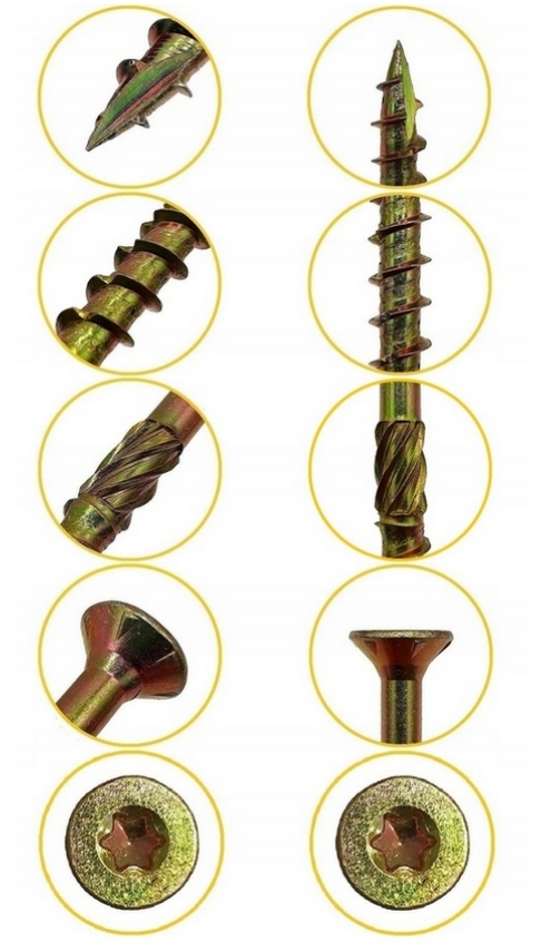 WKRĘTY CIESIELSKIE 8x80 TORX ŁEB STOŻKOWY 100szt Producent Domax