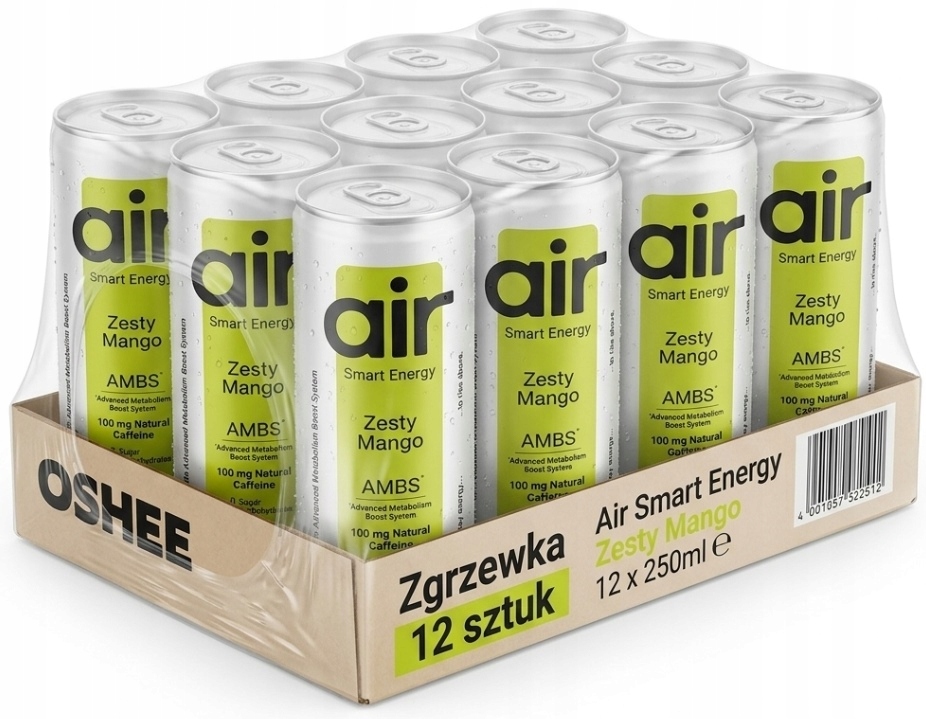 Oshee Air Smart energy drink mango bez cukru 250 ml x 12 ks Svařovací
