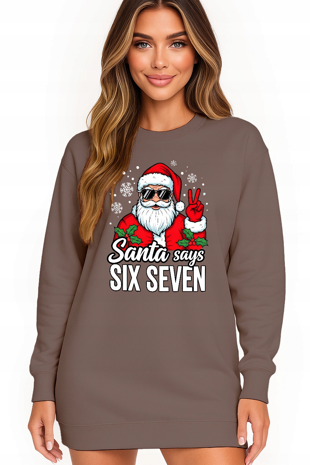 Mikina Vánoční Oversize Šaty Six Seven 67 Dárek K Vánocům M