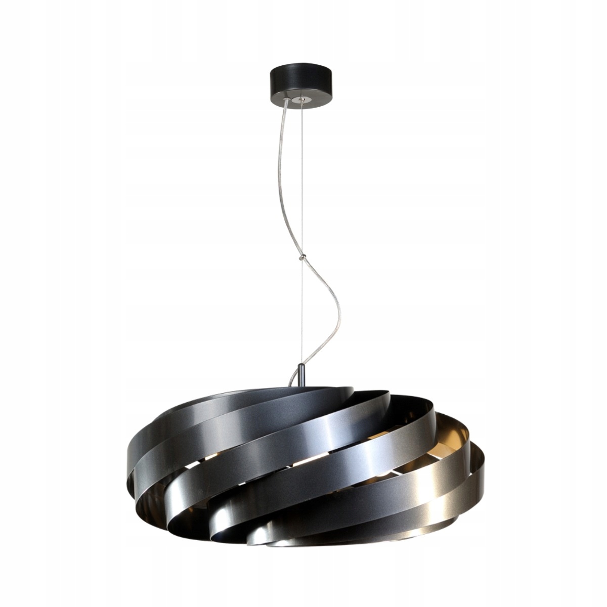 Závesná lampa antracitová kovová, moderná, okrúhla 60 cm nad stôl Zuma Line