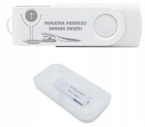 Pendrive 4 GB 2.0 pamiątka I komunia Św. + PUDEŁKO Marka MemoRabbit