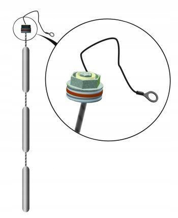 Odizolowana anoda łańcuchowa fi26x1380 8 ogniw, G1"
