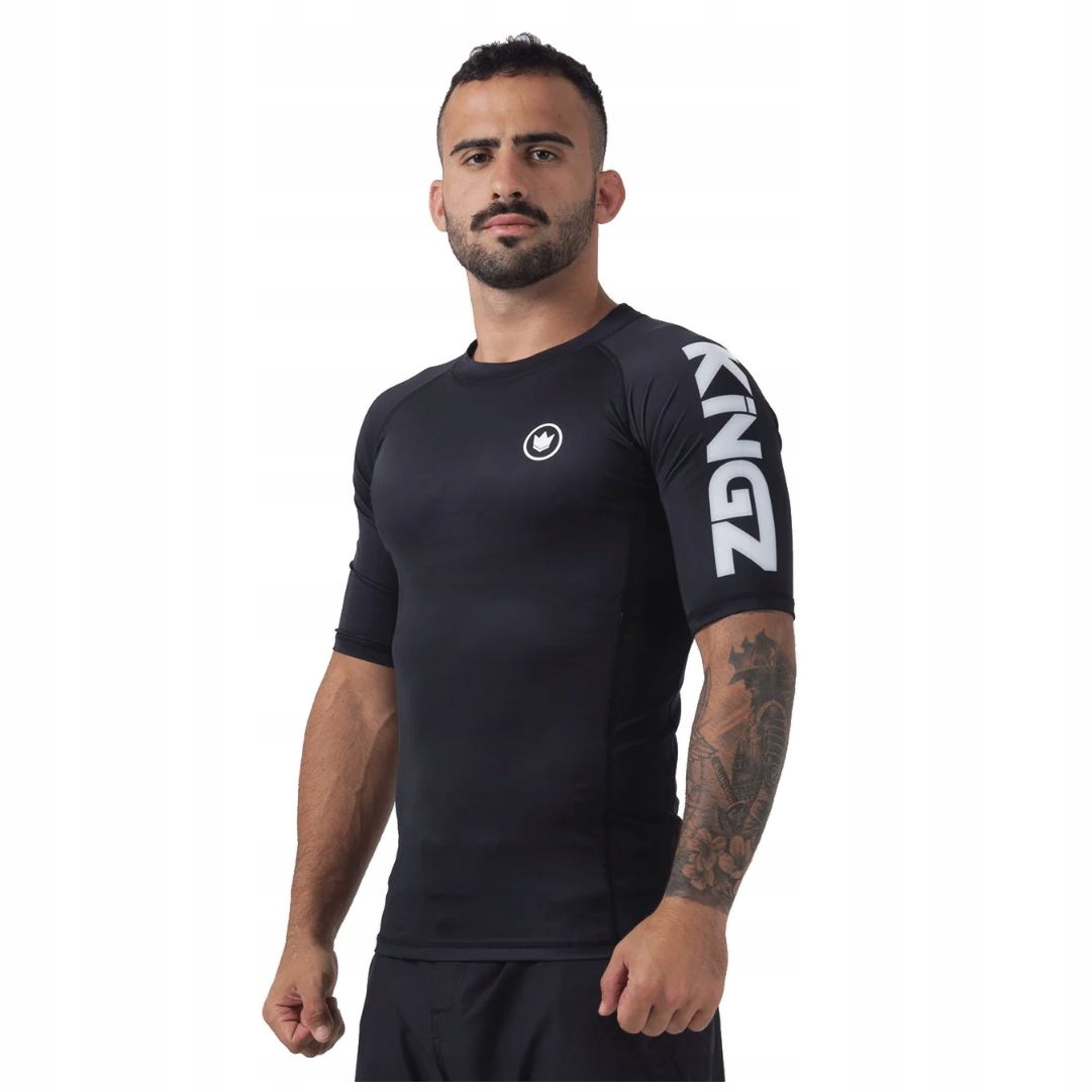 Rashguard Męski BJJ MMA KiNGZ Kore V2 Czarny