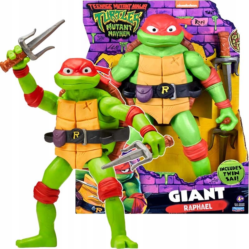 WOJOWNICZE ŻÓŁWIE NINJA Figurka 30cm Giga RAPHAEL