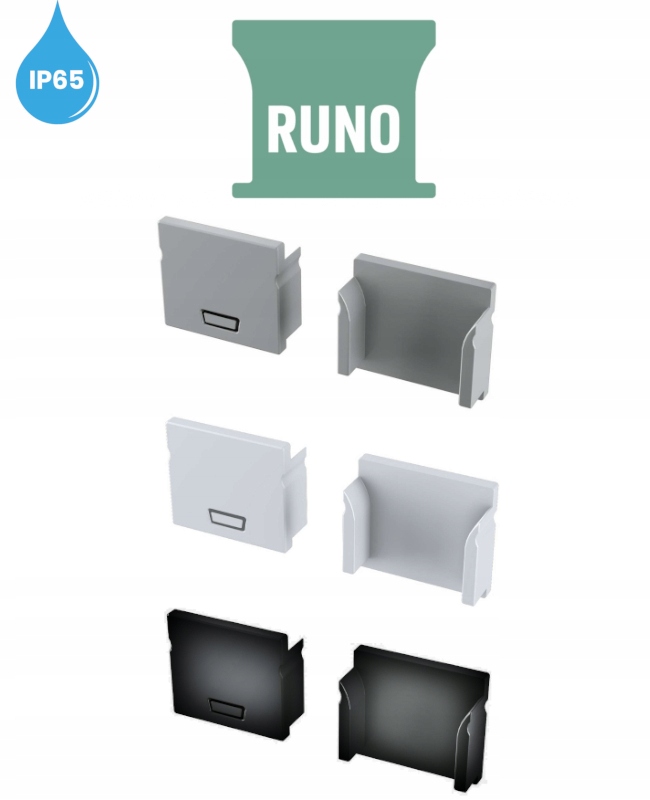 ZAŚLEPKA DO PROFILU WODOODPORNEGO RUNO IP65 KOLORY EAN (GTIN) 6900127796791