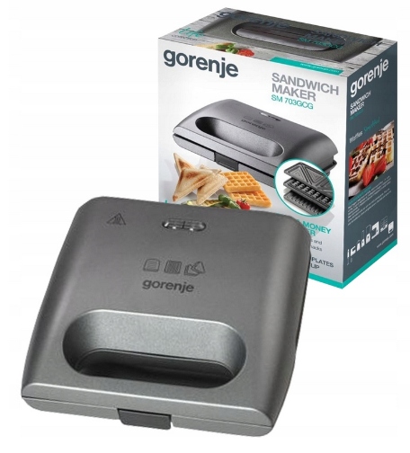 Opiekacz Gorenje SM703GCG 700W 3W1GOFRY Grilltost