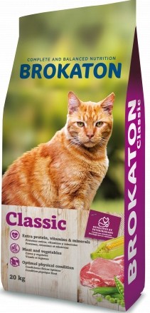 Brokaton Cat Classic 20kg Pełnowartościowa Sucha karma dla kota