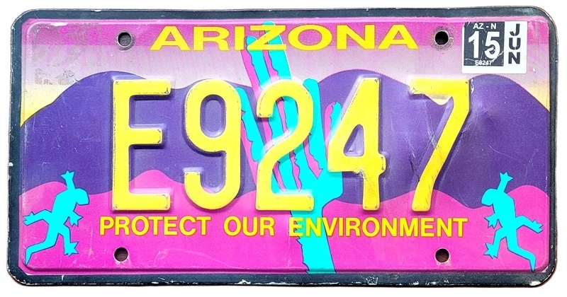 Arizona 2015 - tablica z USA dla kolekcjonera
