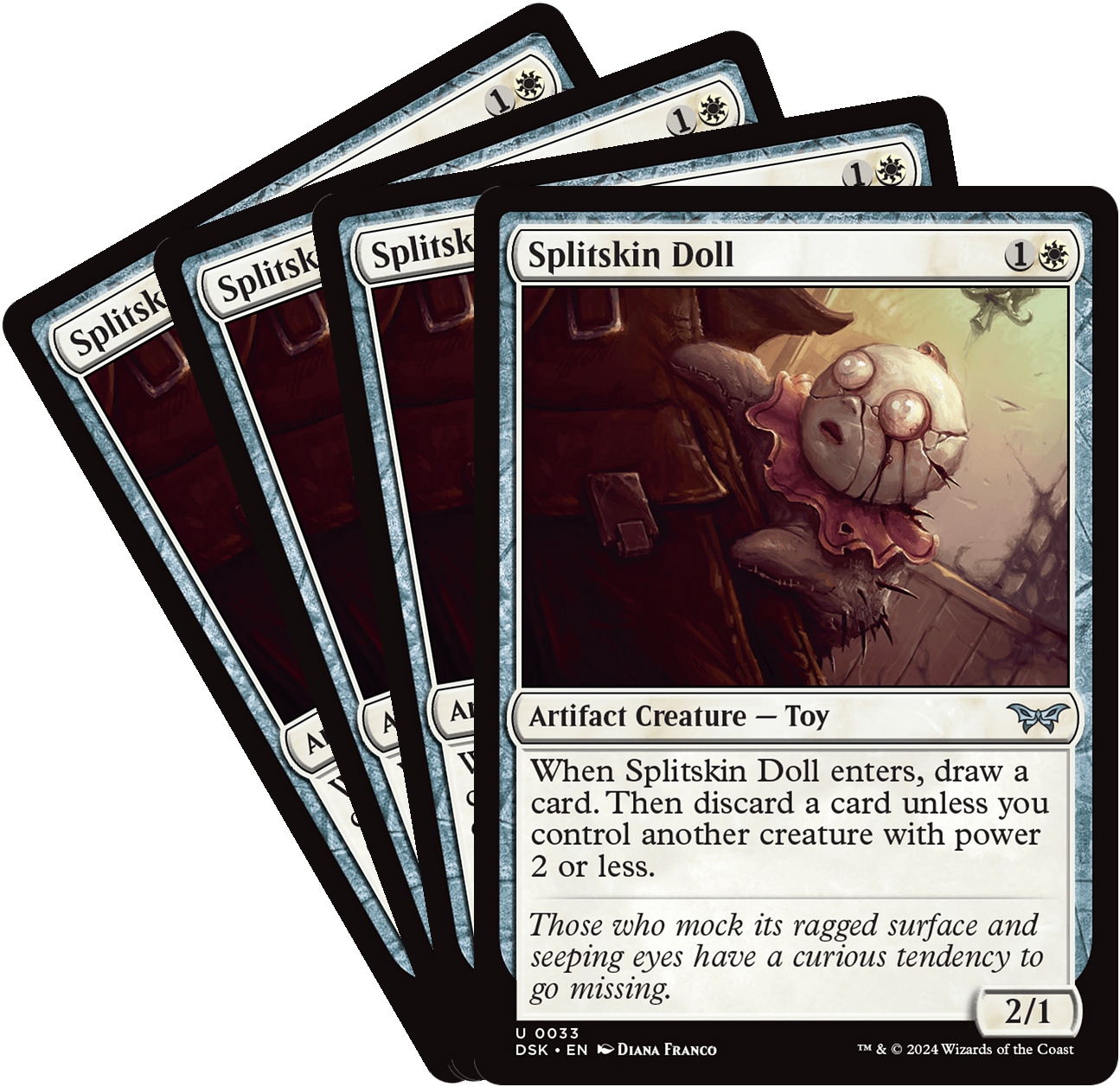 [mtg] Playset: 4x Splitskin Doll (dsk)
