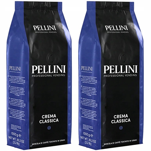 2 Kawy Ziarniste Pellini Crema Classica Professional Italy Włoskie 4/5 New