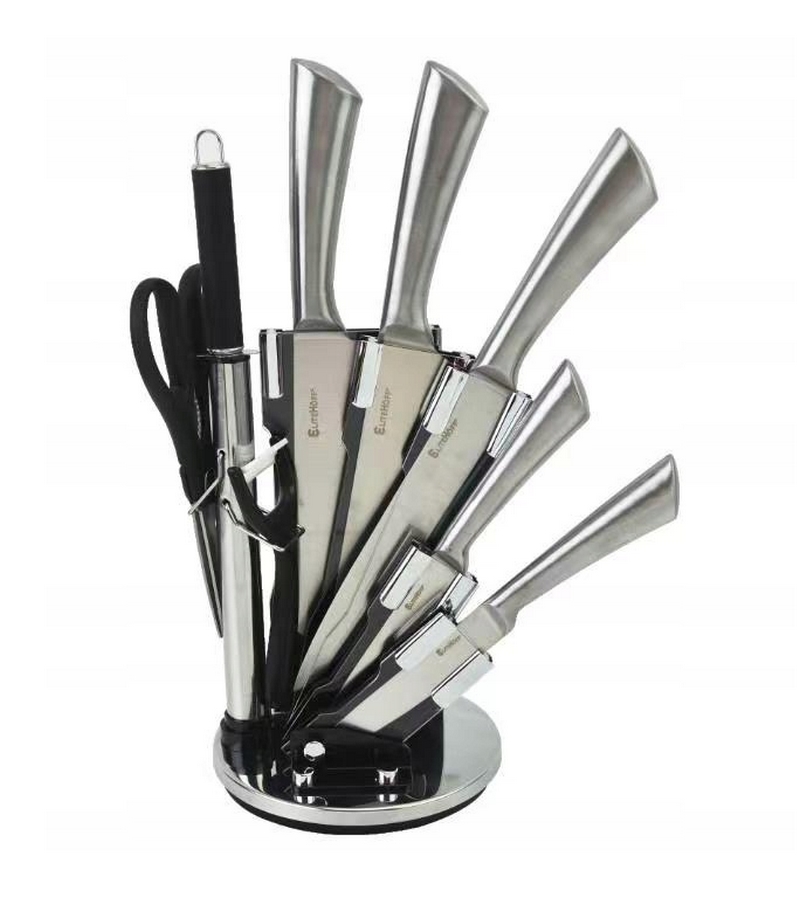 

9w1 Noże Zestaw Noży Stalowe Blok Ostrzałka 6265