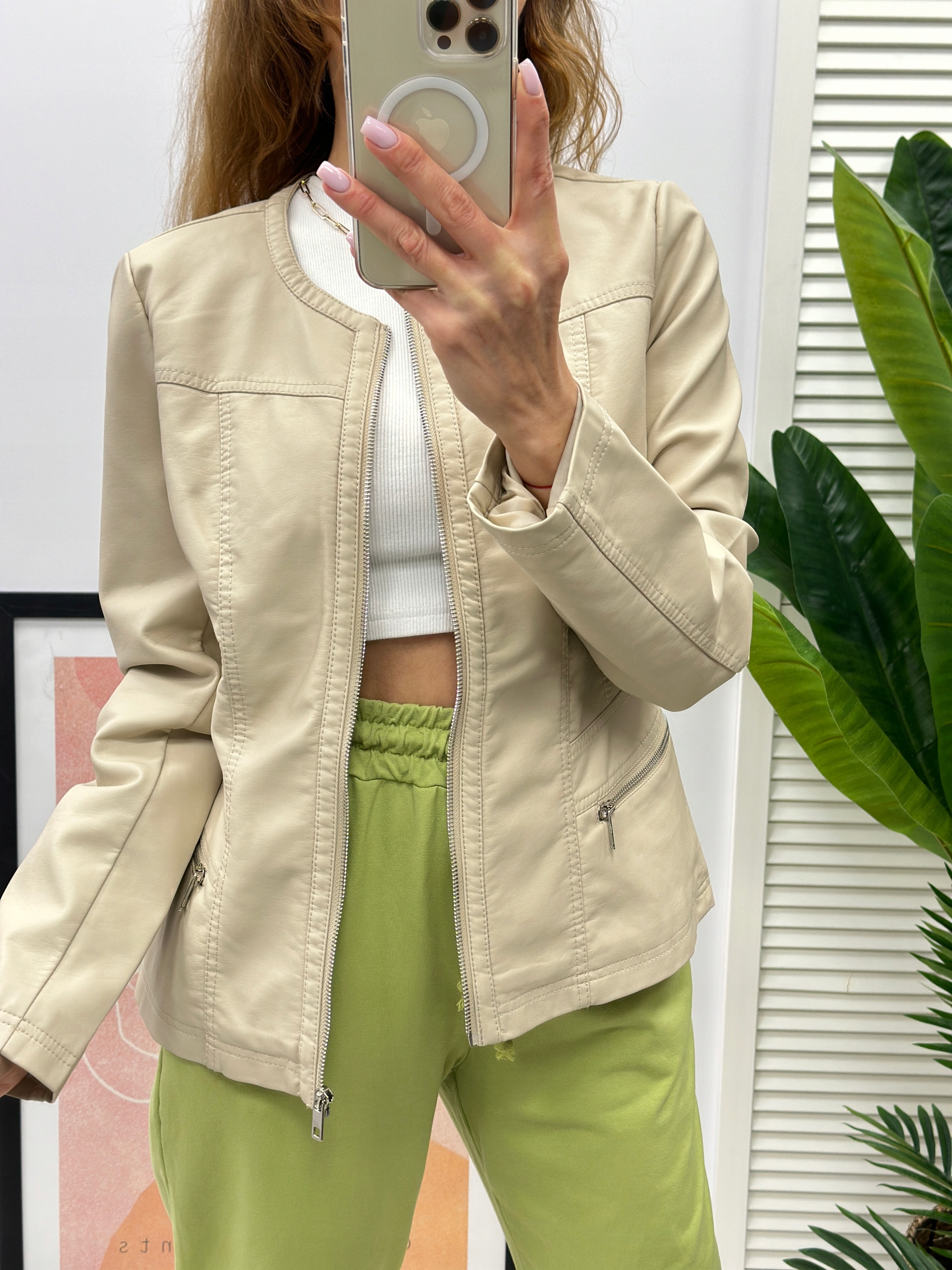 RAMONESKA Escandelle chanelka ECO SKÓRA BEŻ 46 Kolor beżowy