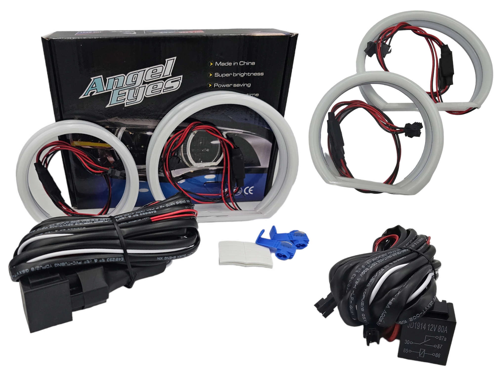 Cotton White Ringi Led Bmw E83 X3 E87 E60 E61 E90 E91 Białe Dzienne mocne