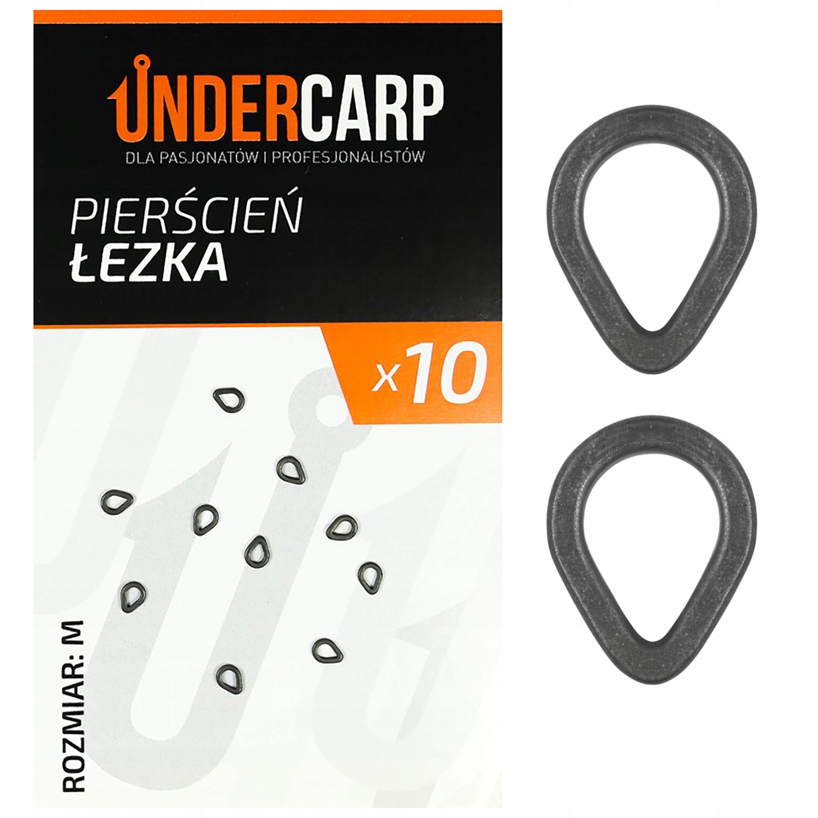 Pierścień Wędkarski Karpiowy Łezka Rozmiar M Undercarp 10 szt.