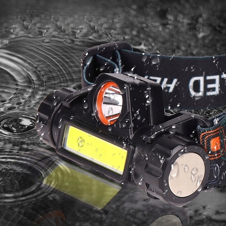 LATARKA CZOŁOWA COB 4w1 LAMPKA CZOŁÓWKA Z MAGNESEM Model XJ3857