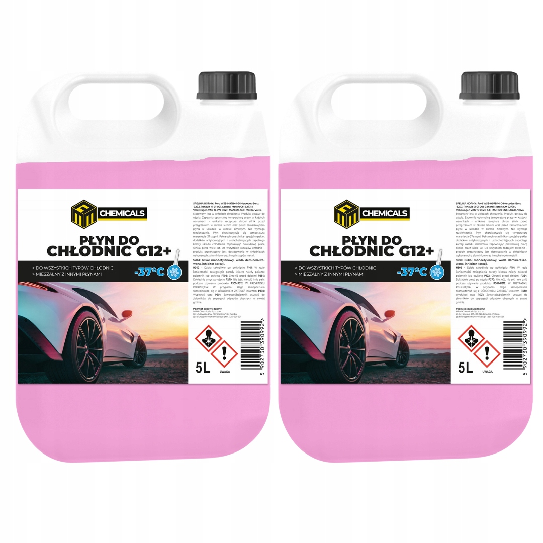 Płyn Do Chłodnicy G12+ -37 stopni 10L Ochrona przed zamarzaniem