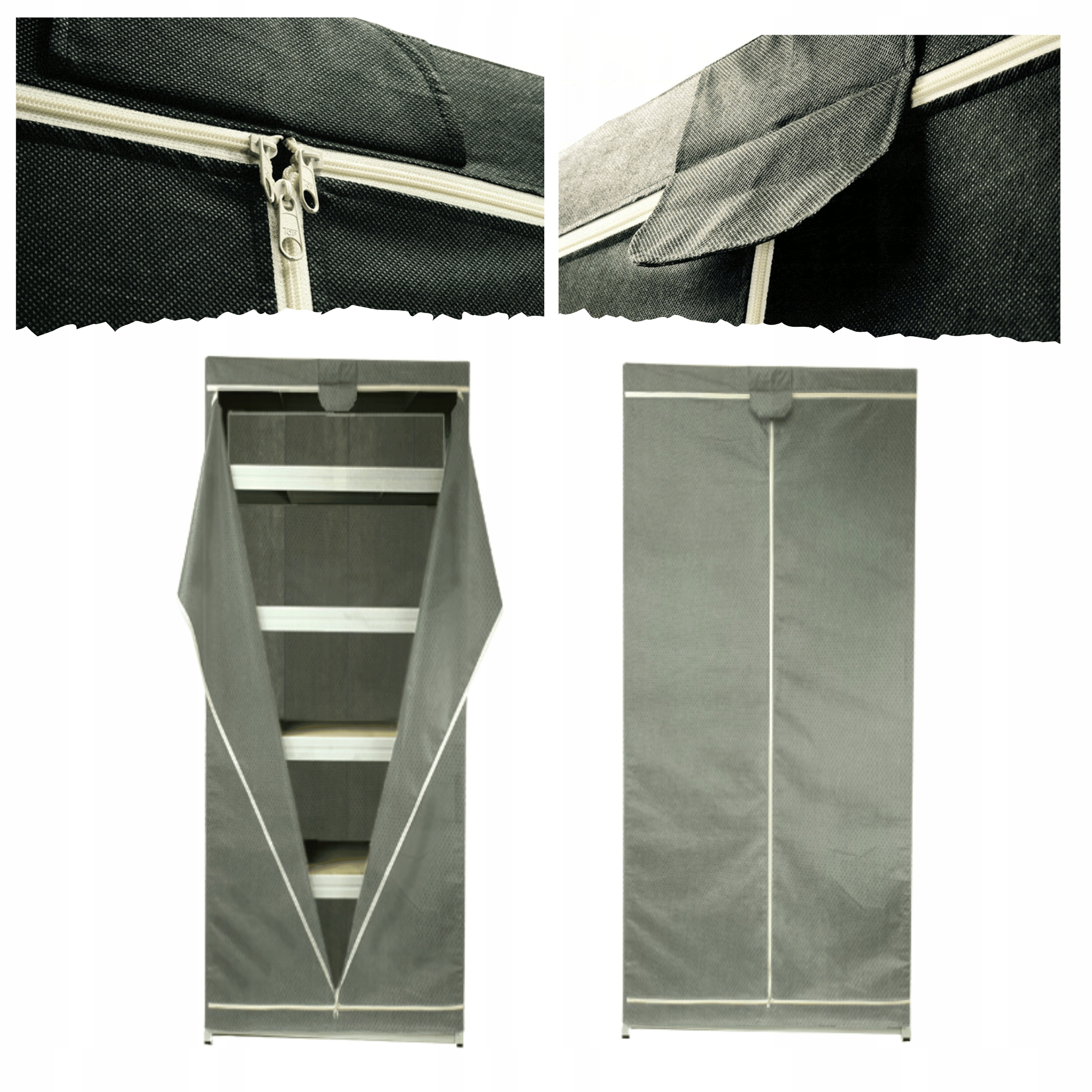 Ochranný obal na regál 180X45X45cm, pouzdro na stojan, Šedý, Odolný