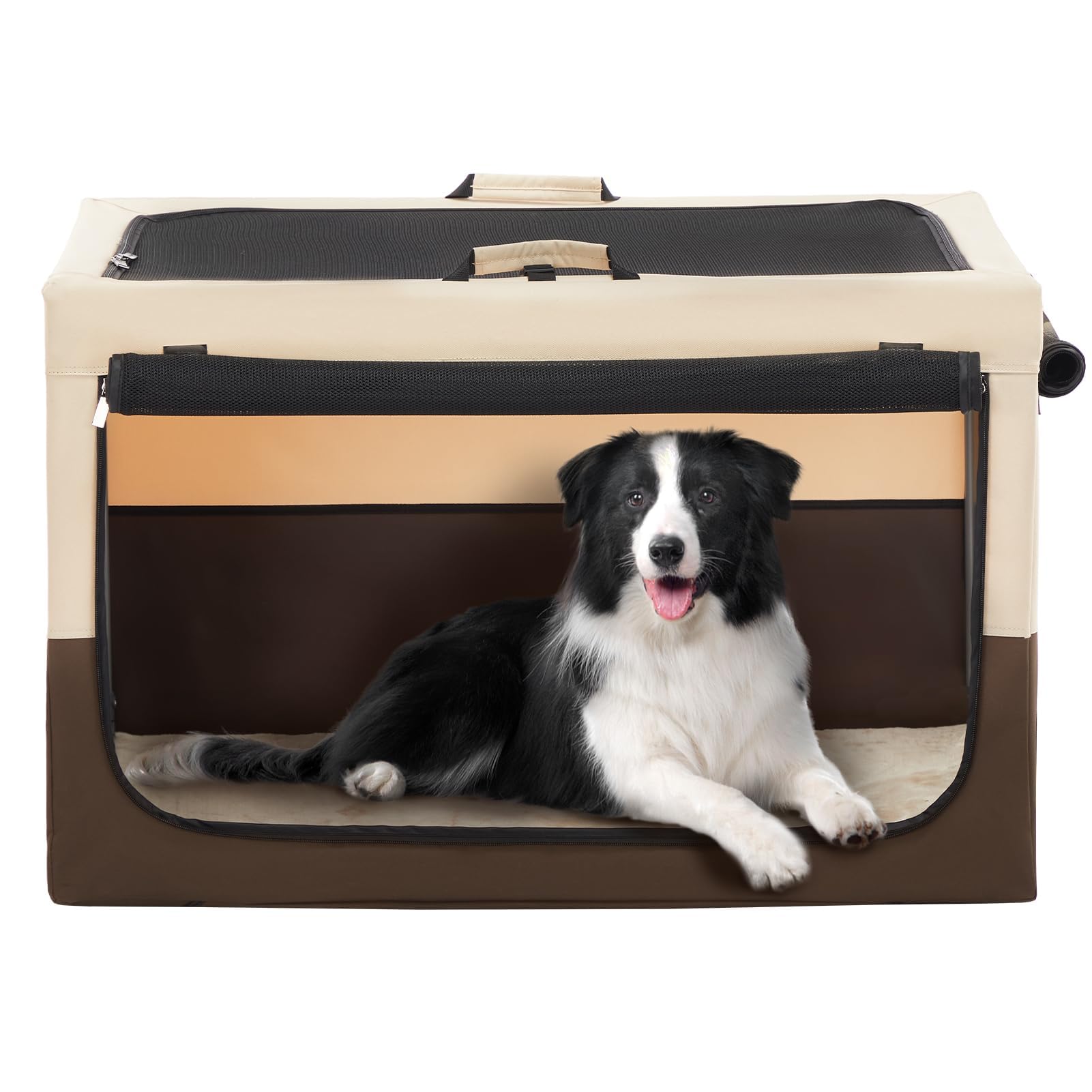 PETSFIT Składana Transporter Dla Psów I Kotów Z Poduszką 90x61x58cm