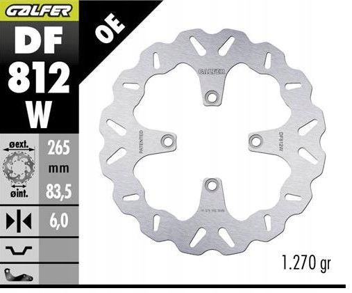 Brzdový Kotúč Zadný Ducati X Diavel 1200/1260 '19