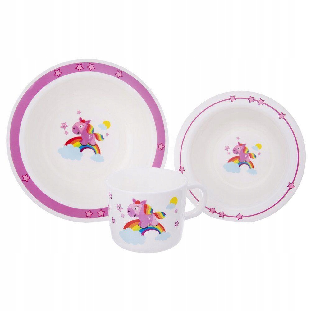 

Zestaw Talerz Miska Kubek Dla Dzieci Jednorożec