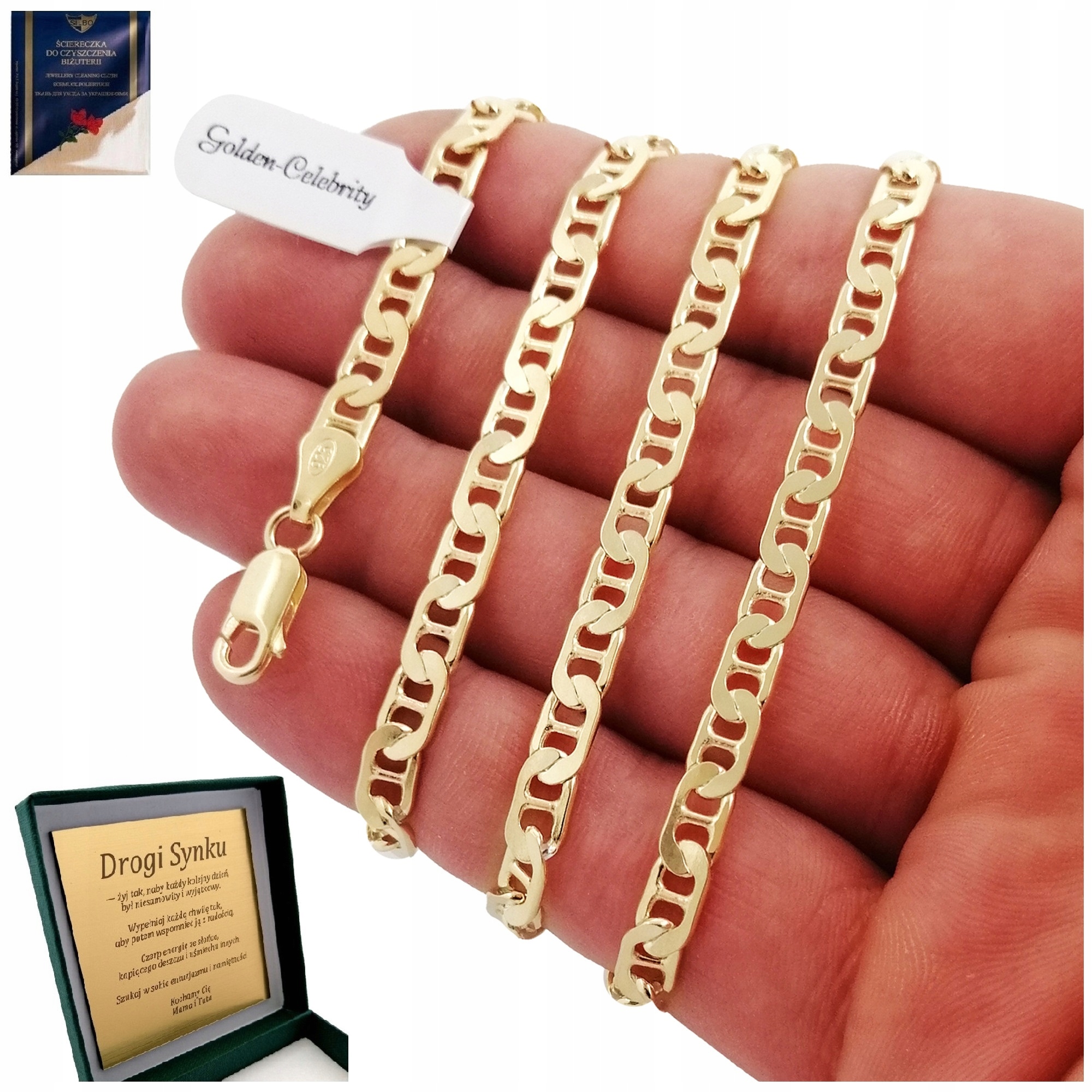 Pánský Zlatý Řetízek Gucci Ryzost 925 Gravírování Bonus