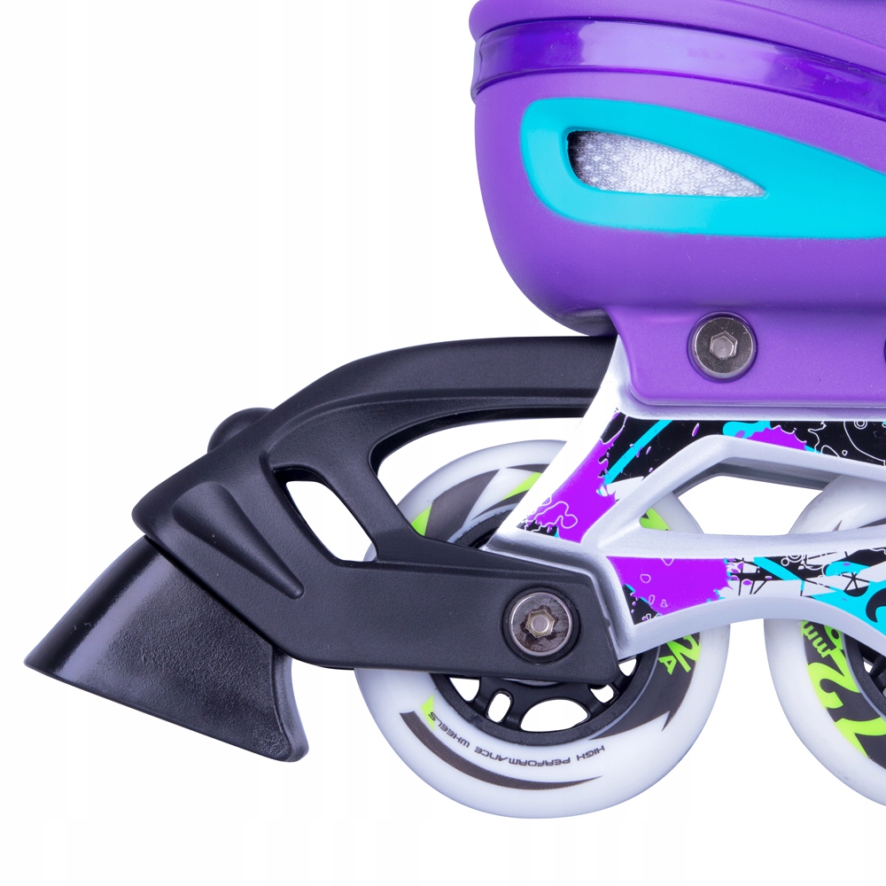 Rolki regulowane WORKER Fizzo ABEC-7 Rozmiar L Kolor Biały Fioletowy Turkusowy