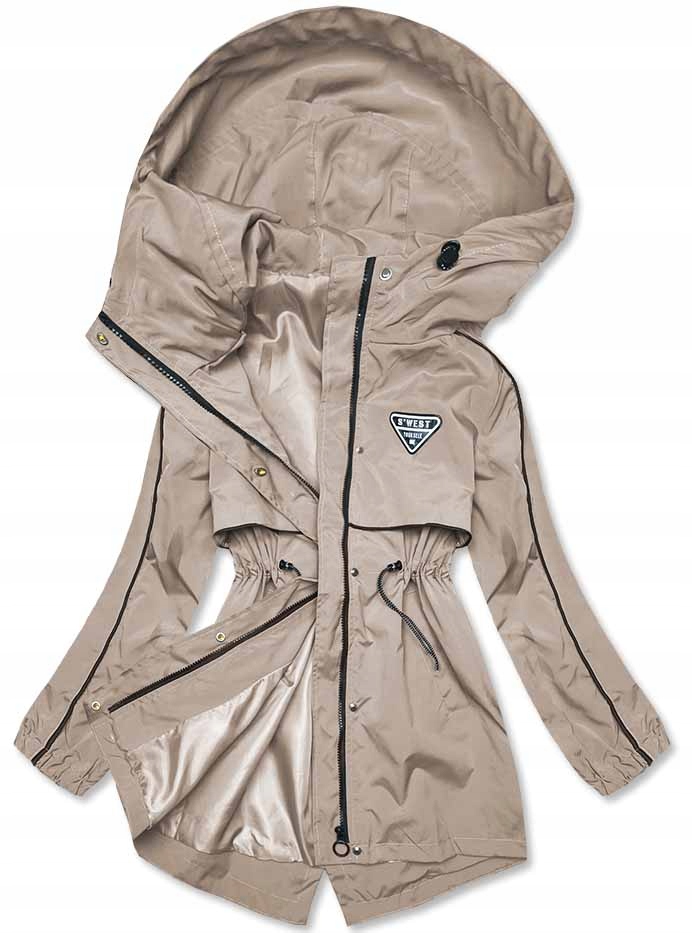 Bunda S S Kapucí B8119 Béžová XL (42)