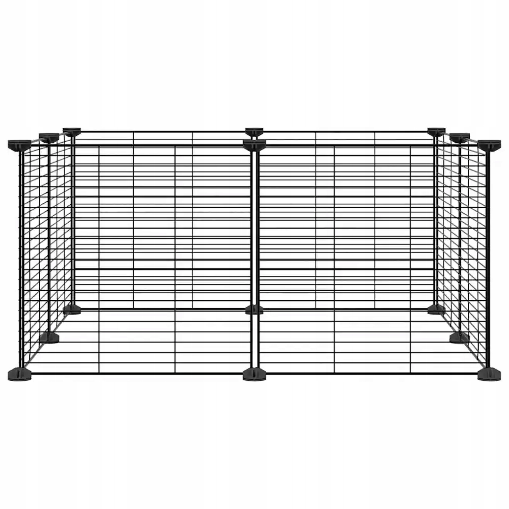 Klec pro zvířata z práškově lakované oceli, 35 x 35 cm, černá