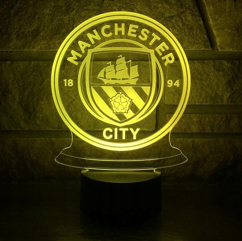 Lampka nocna 3D LED MANCHESTER CITY FC + Pilot Kod producenta ZAB-75