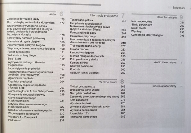PEUGEOT 5008 II 2017-2021 polska instrukcja obsługi + radio nawigacja tel Tytuł PEUGEOT 5008 II polska instrukcja obsługi 2017-