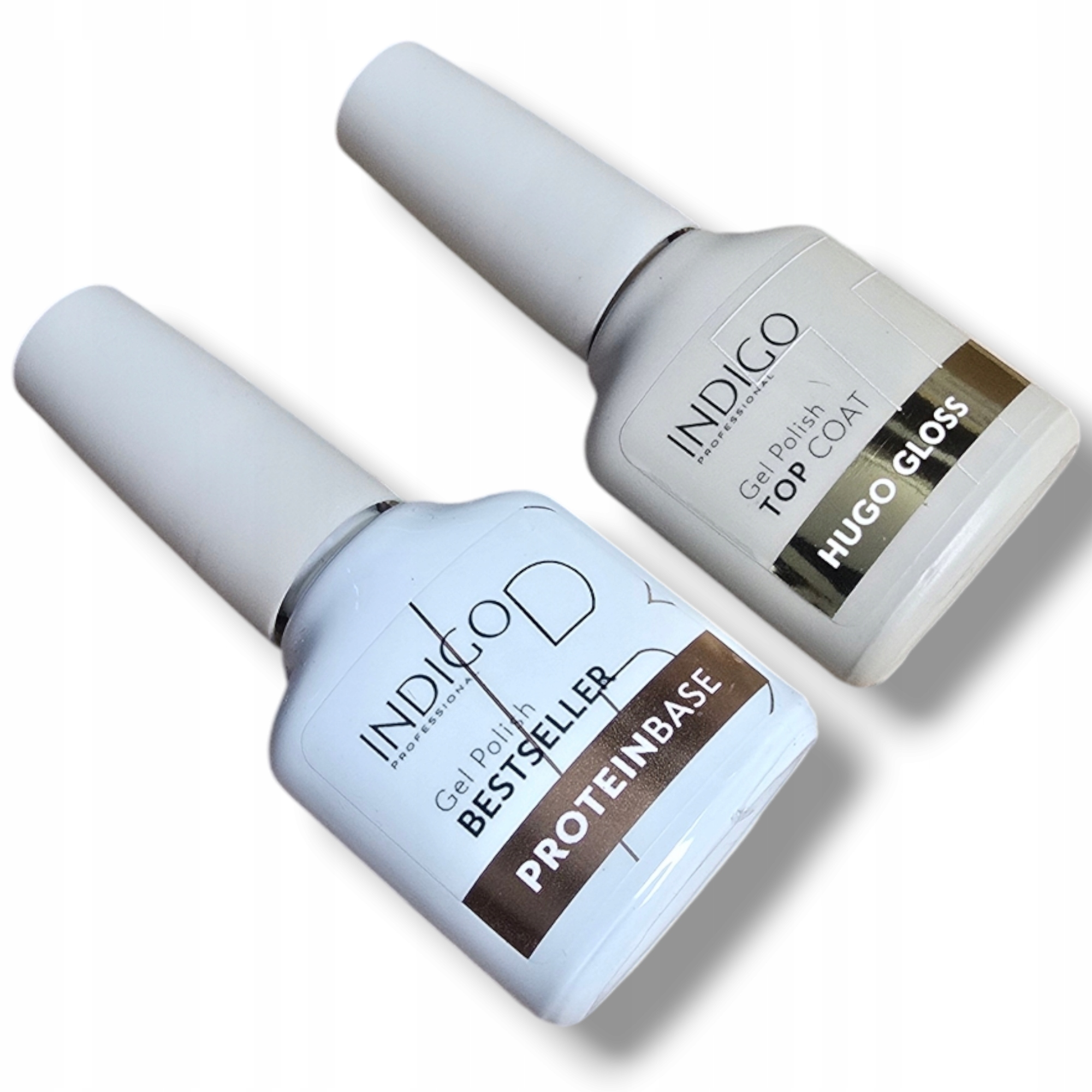 Indigo Hugo Gloss Top Protein Base zestaw baza top lakier hybrydowy no wi