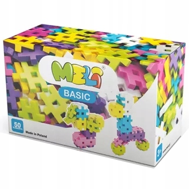 Wafle Klocki konstrukcyjne 50 el. MELI Basic Pink