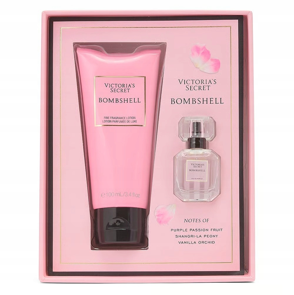 Dárková sada Victoria's Secret Bombshell mini edp 7,5 ml, balzám 100 ml