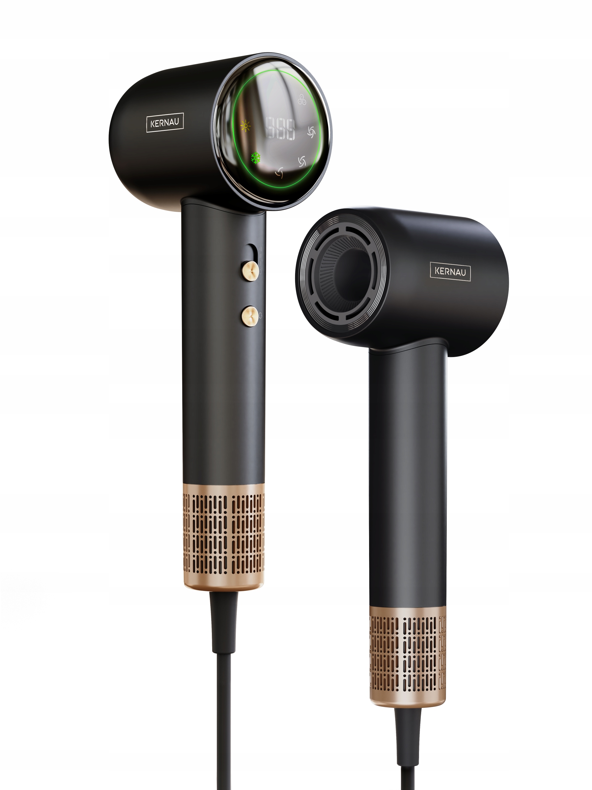 Suszarka do włosów Kernau Khd 151 Db 1600W Jonizacja Black Gold