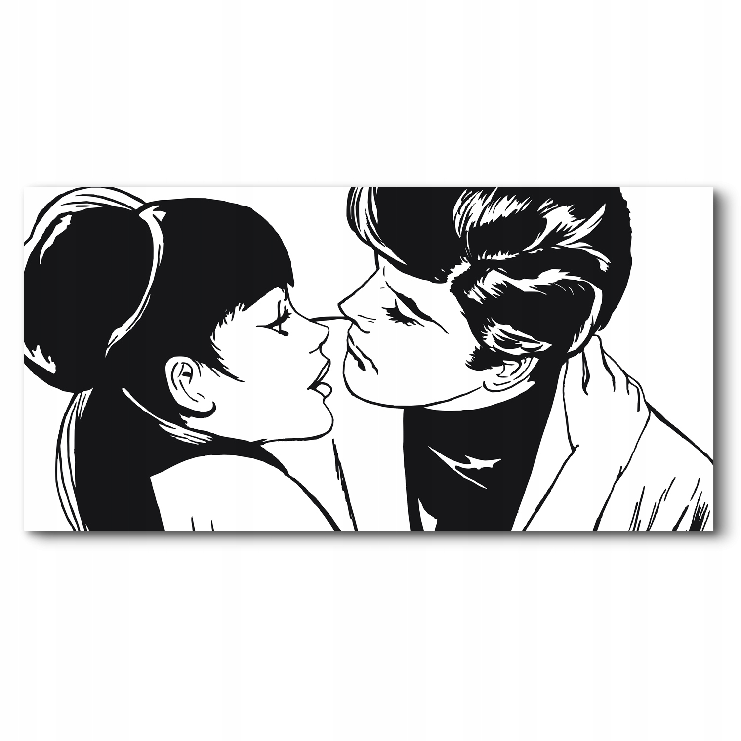 Pár komiks láska 140x70 Fotografia na plátne