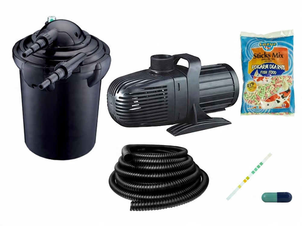 

Filtr Do Oczka 8000L+LAMPA Uv 9W+POMPA 3500l/h+WĄŻ