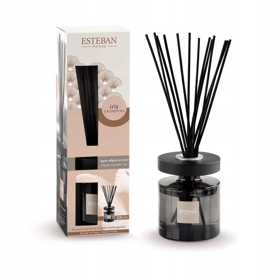 Esteban Paris Difuzér s vůní a tyčinkami 200 ml Iris Cashmere