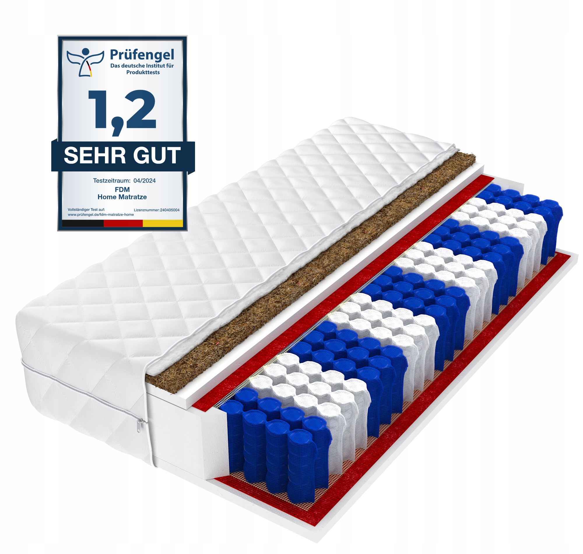 Materac 160x200 kokos pocket 9 stref HOME PLUS EAN (GTIN) 5902574376510